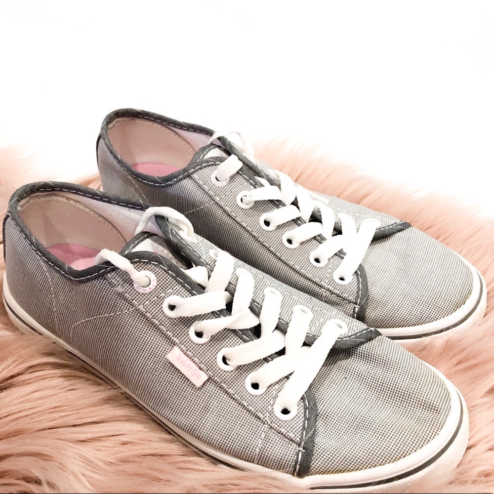 Gray & Light Pink Vans